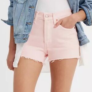 NWT LEVI'S Fresh 501 Light Pink Jean Short Shorts